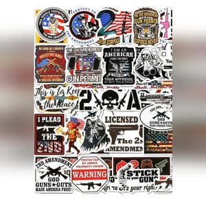 100 Pieces US American 2nd Amendment Stickers, American